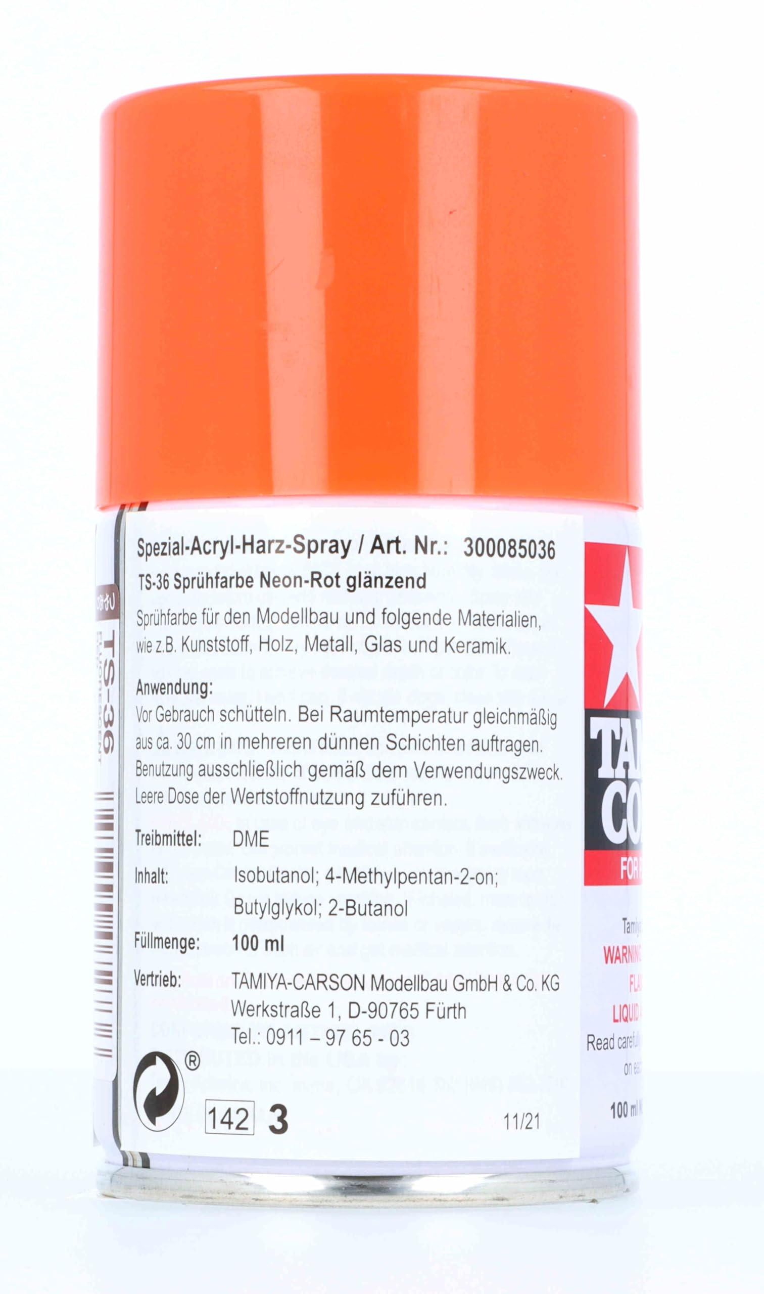 Amazon | タミヤスプレー No.36 TS-36 螢光レッド 85036 【HTCR 2.1